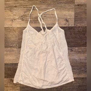 Hollister White Embroidered Camisole